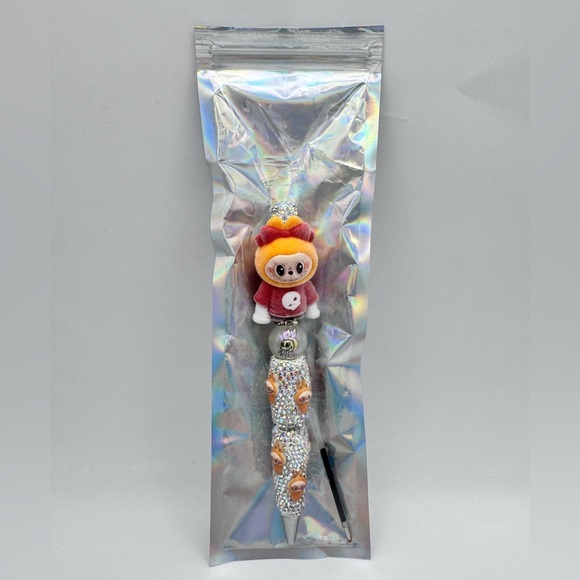 Sparkling Rhinestone Beaded Handmade Labubu Pen with Ink Refill - Picture 8 of 8